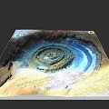 Detailed Natural Microtopography With Circular Structure And Colorful Desert Zones