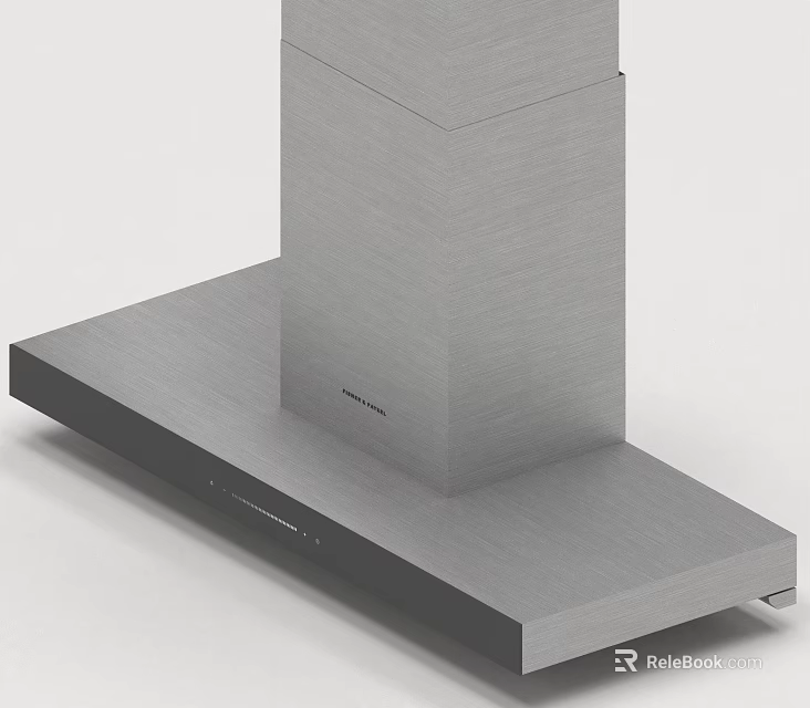 Stainless Steel Kitchen Range Hood With Modern Sleek Structure And Home Appliance Design 3d model 