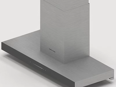 Stainless Steel Kitchen Range Hood With Modern Sleek Structure And Home Appliance Design 3d model