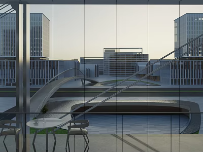 Modern Industrial Factory Building With Steel Structure Large Windows And Spacious Layout 3d model