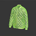 Stylish Green Black Beige Swirl Pattern Jacket With Trendy Design And Collar