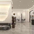 Modern Hair Beauty Salon Interior With Styling Chairs Mirrors And Elegant Lighting Design