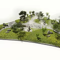 Karesansui Japanese Rock Garden Design With Rocks Moss Small Trees And Zen Pathways
