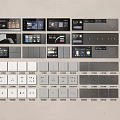 Modern Switch Panels Featuring Various Designs Different Colors Control Buttons And Sockets For Home Use 3d model