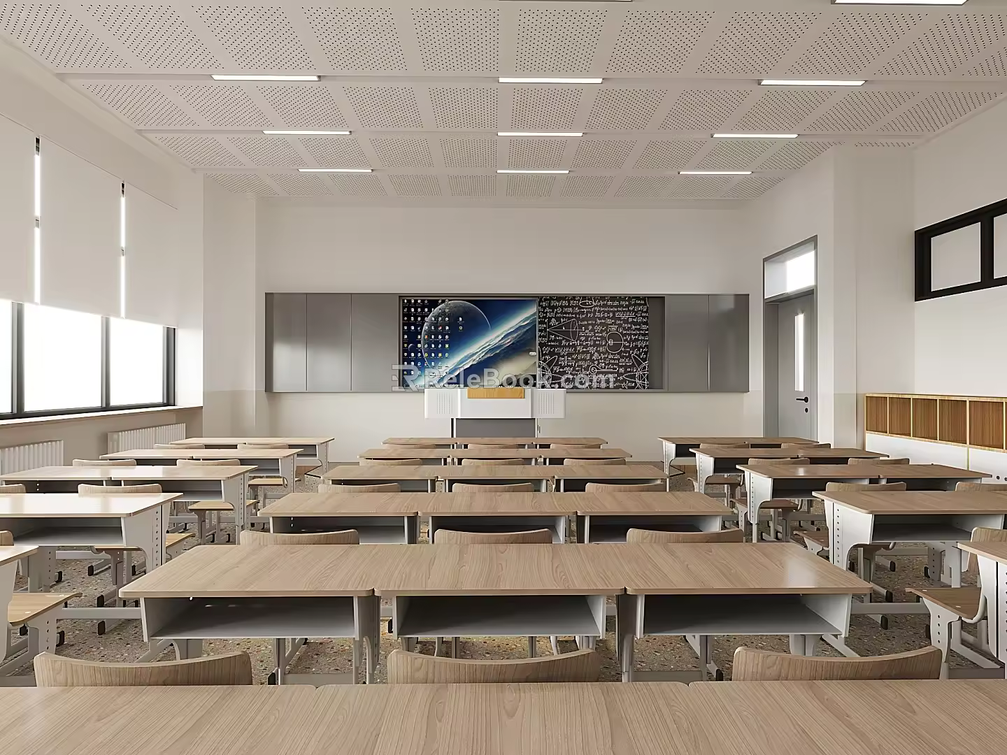 modern classroom 3d model