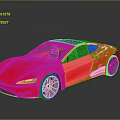 Red Sports Car With Black Roof Sleek Aerodynamic Design And Shiny Body