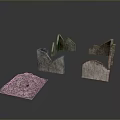 Scenic Mountain Landscape With Natural Rock Formations And Rough Textured Terrain