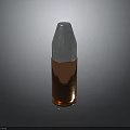 Copper Cased Bullet With Silver Top Shiny Surface On Black Background