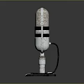 Microphone Amplifier Capacitor Microphone High-end Microphone Wheat Desktop Microphone Broadcasting Microphone 3d model