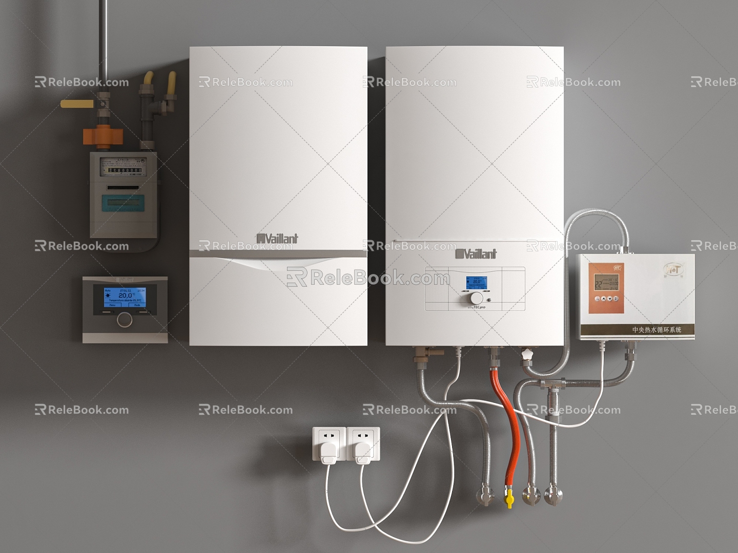 Water Heater Water Heater Gas Meter Gas Water Heater Electric Water Heater Zero Cold Water Water Heater 3d model