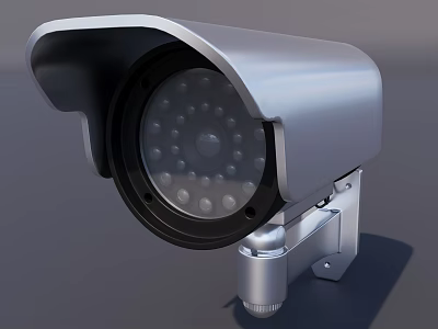 Smart Outdoor Security Camera With LED Night Vision And Weatherproof Design 3d model