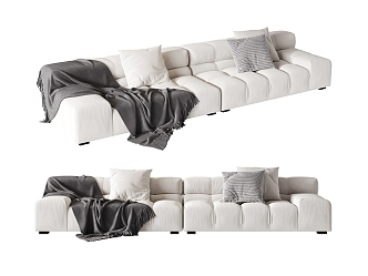 Modern double sofa 3d model