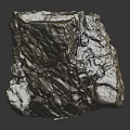 Natural Wooden Stone Material With Rough Surface And Organic Texture Isolated On Dark Background