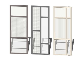 Modern Door Single Door Glass Door 3d model