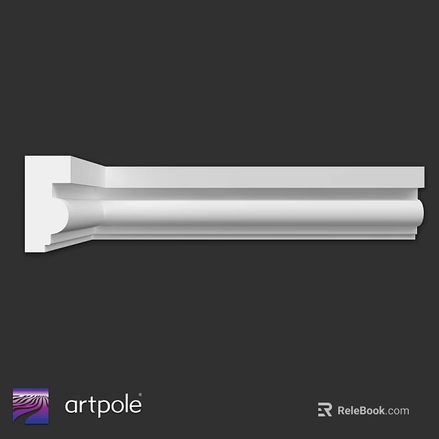 White Decorative Molding Trim For Interior Wall And Ceiling Decoration 3d model 