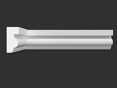 White Decorative Molding Trim For Interior Wall And Ceiling Decoration 3d model