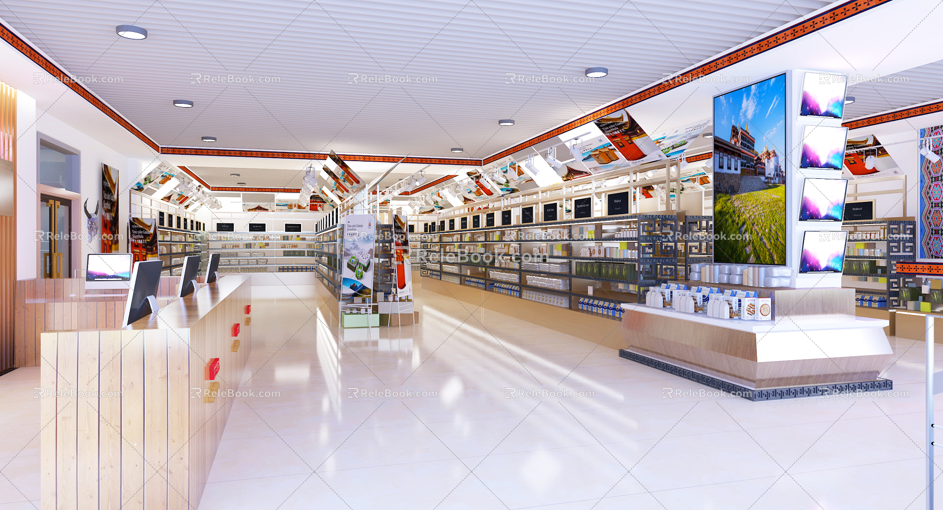 National wind specialty store supermarket local specialty 3d model