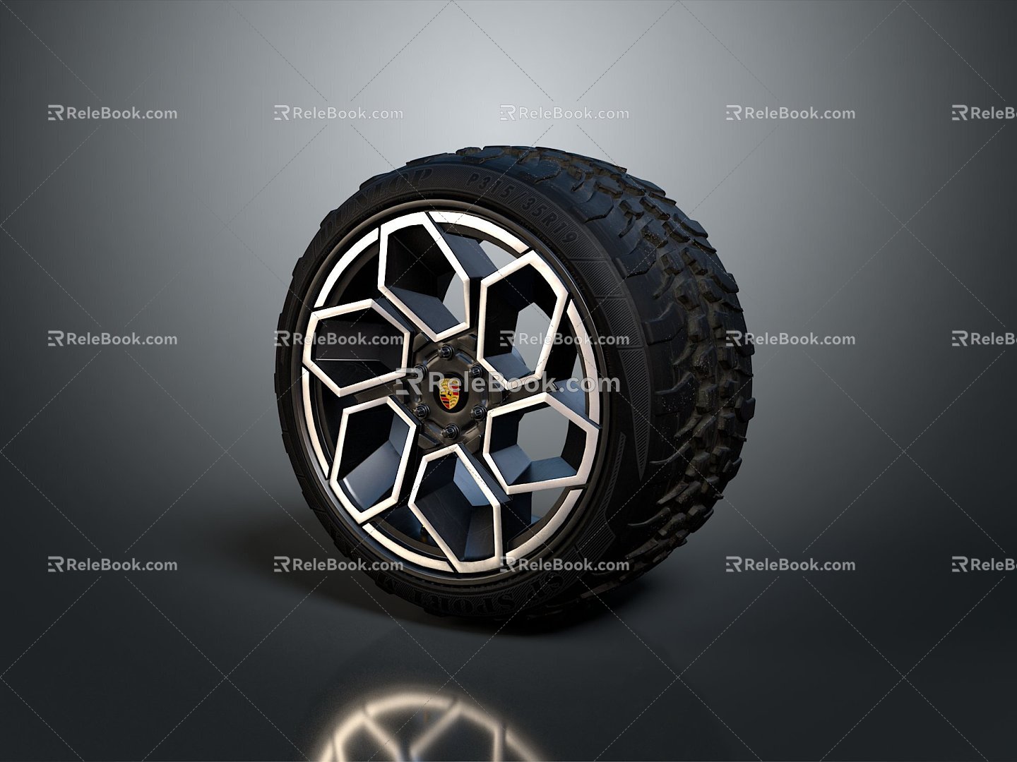 Tire tire wheel hub Volkswagen wheel hub Volkswagen tire new tire car outer tire car wheel hub 3d model