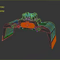 Industrial Black Multi Claw Mechanical Equipment With Red Illuminated Gripping Parts