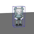 Unique White Face Toy Doll With X Shaped Eyes Large Ears And Hands On Hips