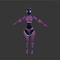 Female Humanoid Robot With Silver Metallic Body And Biomechanical Streamlined Design