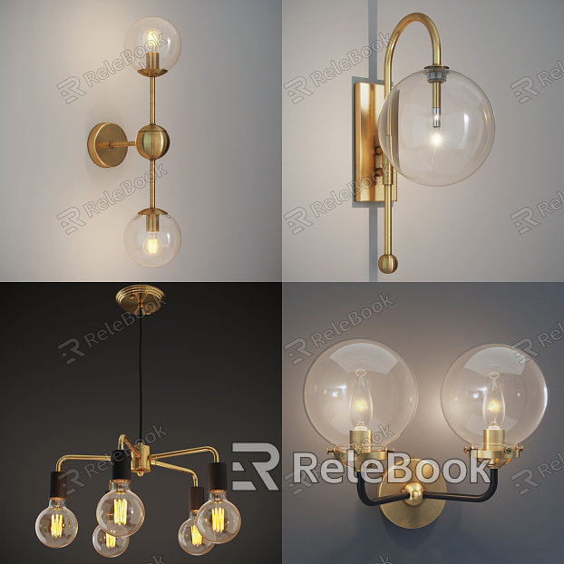 Industrial LOFT Light Combination Simple Metal Wall Lamp Chandelier Combination model