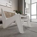 Modern Living Dining Room Interior With Cozy Sofa Accent Chair Large Window And Area Rug