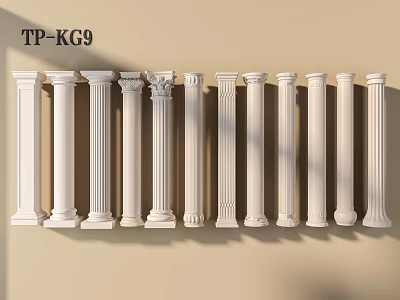 Classical Roman Columns Various Decorative Styles For Architectural Design And Interior Decor 3d model