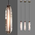 Modern Glass Pendant Lights Set of Three Hanging Illuminated Ceiling Design