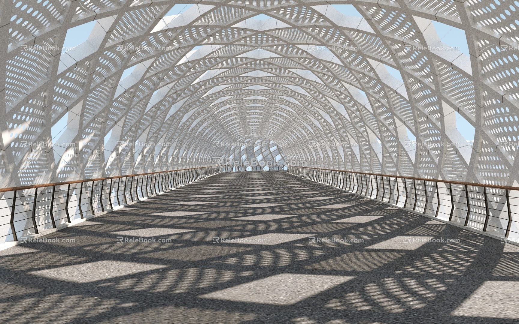 Modern Bridge Bridge Bridge 3d model