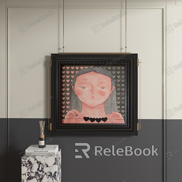 Nordic abstract figure decorative painting model