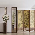 New Chinese Style Screen Partition 3d model