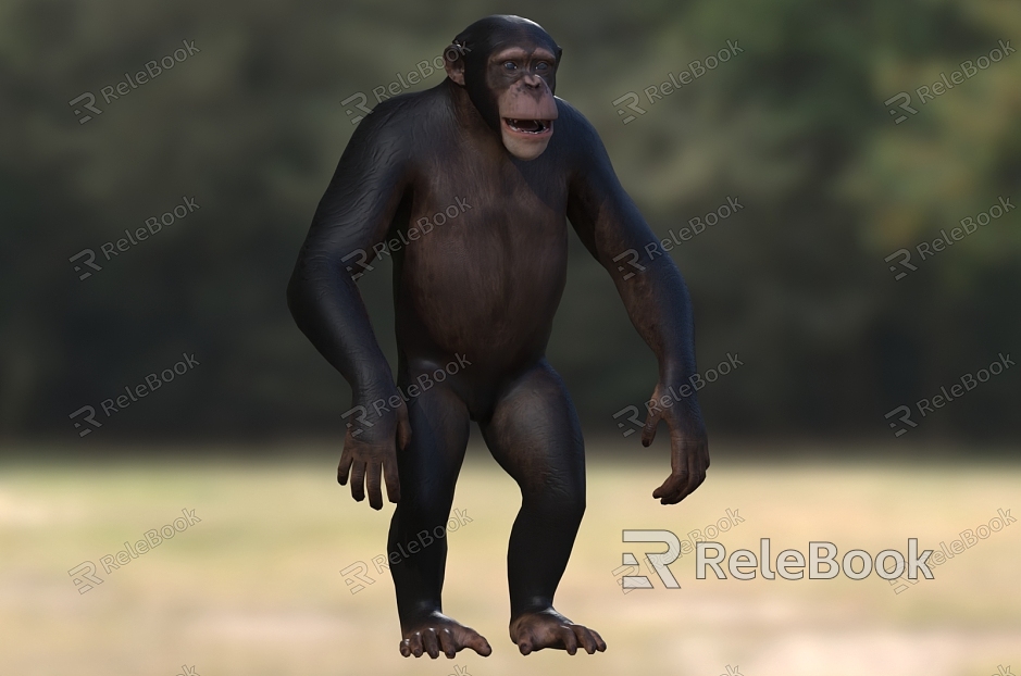 African Chimpanzee Ape Wild Animal model