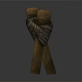 Handcrafted Wooden Posts Tied With Textured Rope For Rustic Decor