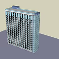Modern High Rise Office Building With Glass Facade And Multiple Windows 3d model