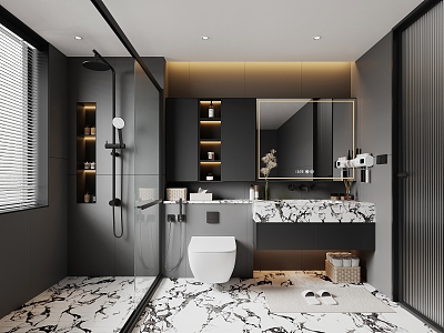 Light Luxury Toilet 3d model