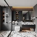 Light Luxury Toilet 3d model