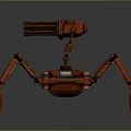 Turret Turntable Railgun Sci-fi Tower Defense Game Tower Defense Sci-fi Turret Game Turret Game Battery 3d model