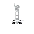Robot Mobile Platform With Metal Frame Structure And Four Black Wheels 3d model