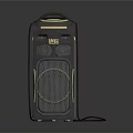 Black Portable BOSS Audio Speaker Design With Handle And Power Cord