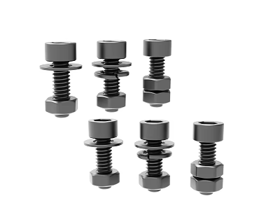 Durable Hardware Tools Bolts And Nuts With Strong Grip For Heavy Duty Industrial Use 3d model