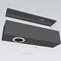 Mechanical Parts Engineering Drawing With Dimensional Annotations And Black Rectangular Structures