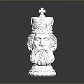 Ornate Silver Decorative Sculpture With Intricate Carvings Cross On Top And Reflective Base