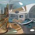 Modern Luxury KTV Interior Design With Comfortable Sofa And Crystal Chandelier