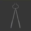 Pipe pliers vise bench vise wrench tool hardware tool processing tool furniture 3d model