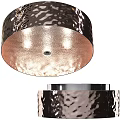 Modern Hammered Copper Ceiling Light With Textured Surface And Warm Illumination Design 3d model