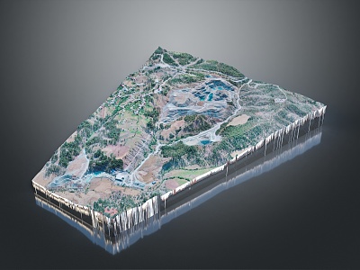 Geography, topography, mountain shape, ridge, ridge, valley, mountain range, canyon, geomorphology, mountain peak, mountain body 3d model