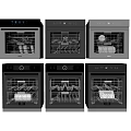 Various Modern Kitchen Dishwashers with Different Colors and Stainless Steel Finishes