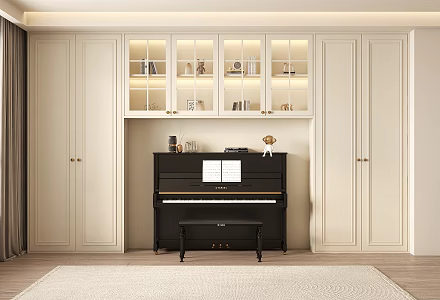 Modern Piano Room 3d model