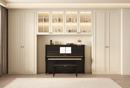 Modern Piano Room 3d model